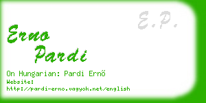 erno pardi business card