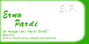 erno pardi business card